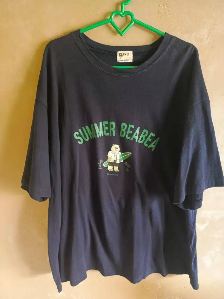 T-Shirt Over Size Summer Bea Bear Retro Made In Korea OverSize