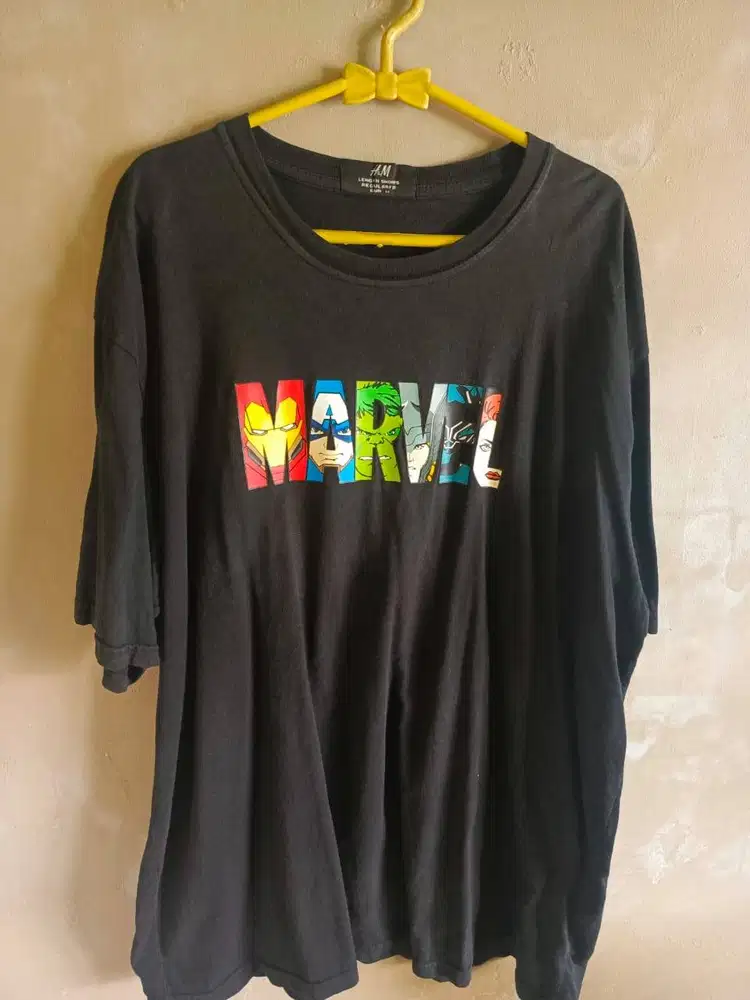 T-Shirt H&M Marvel Mulus No Minus OverSize Dijual Murah.