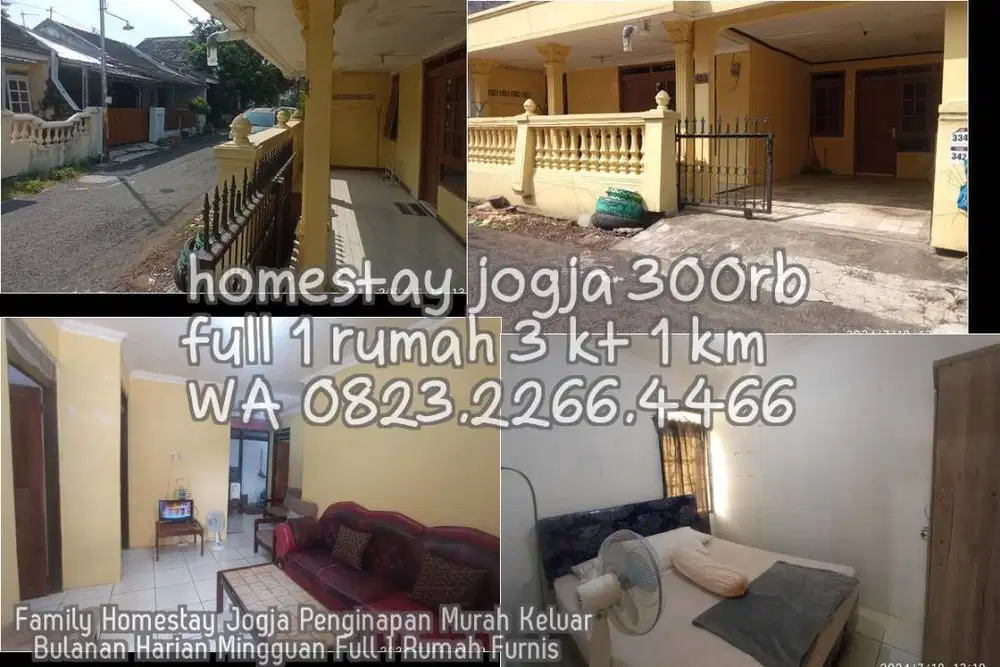 Family Homestay Jogja Penginapan Murah Keluar  Bulanan Harian Mingguan