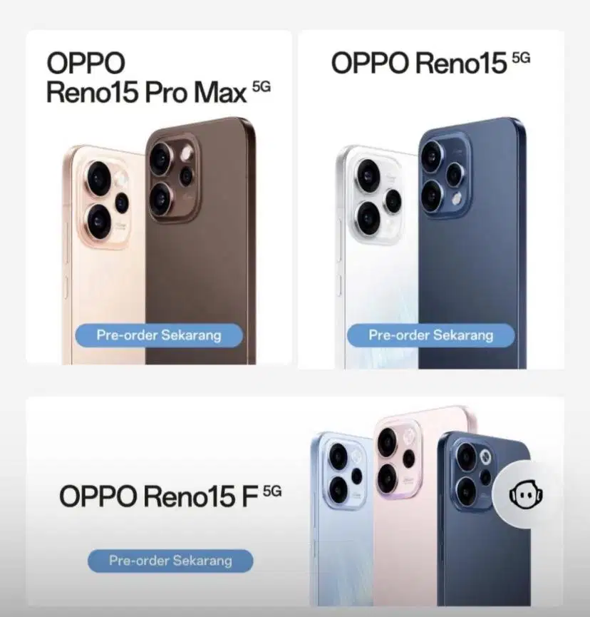 OPEN PRE ORDER OPPO RENO 15 SERIES, DAN DAPATKAN BENEFIT SELAMA PO