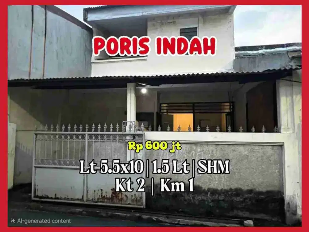 Wilson Rumah row jalan besar uk 5.5x10 di poris indah