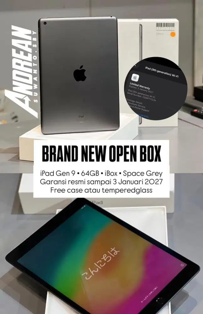 Ipad gen 9 64gb wifi only buka segel aja