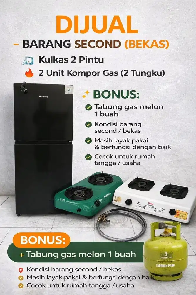 Perabot rumah dan dapur.