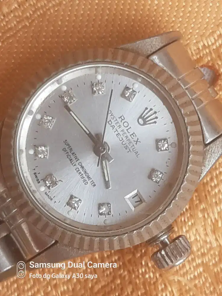 Jam tangan wanita analog ROLEX oyster second normal