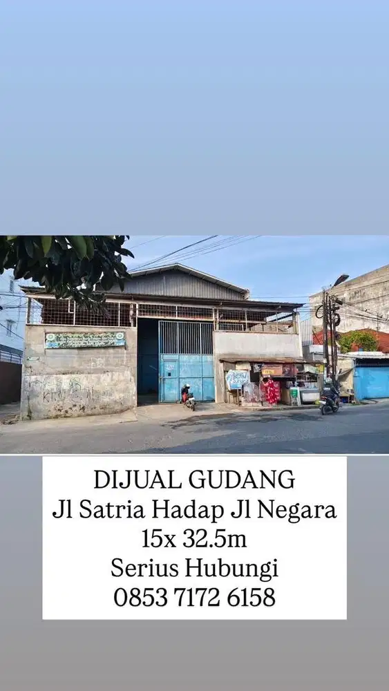 Dijual gudang jln negara