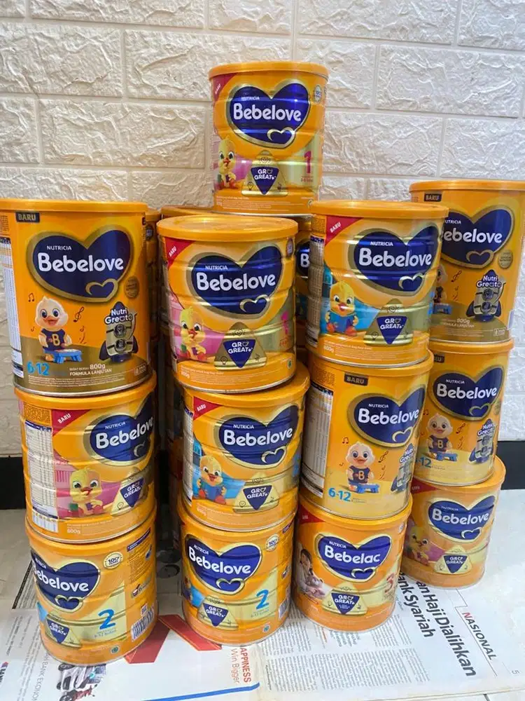 22 kaleng susu bebelac kosong bekas kosongan