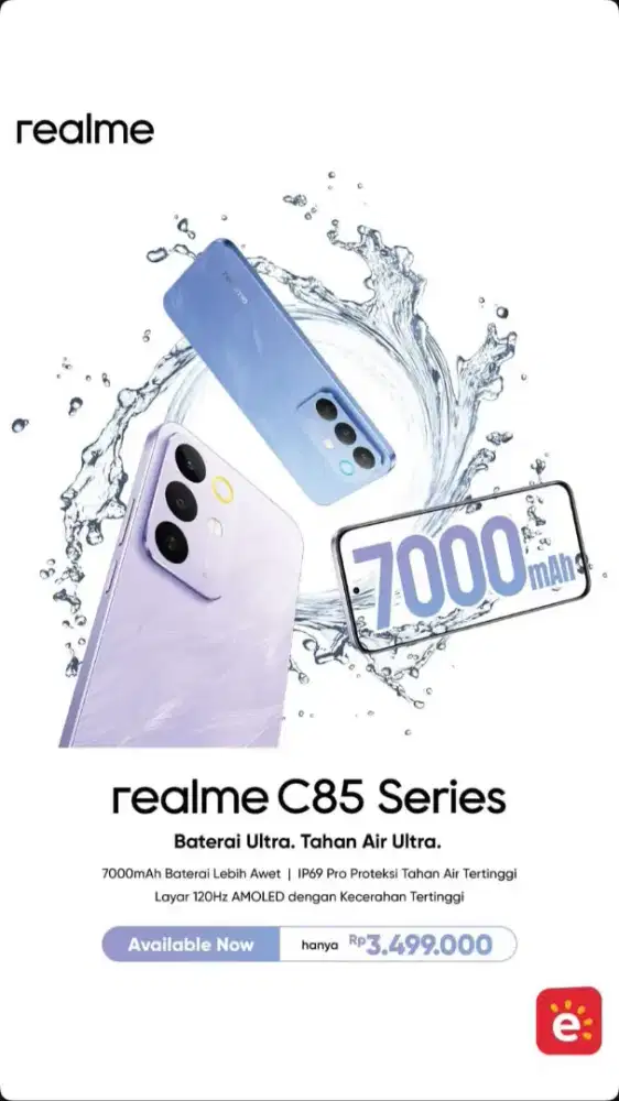 REALME C85 5G RAM 8+16/256.BATERAI 7000MAH.TAHAM BANTI DAN TAHAN AIR