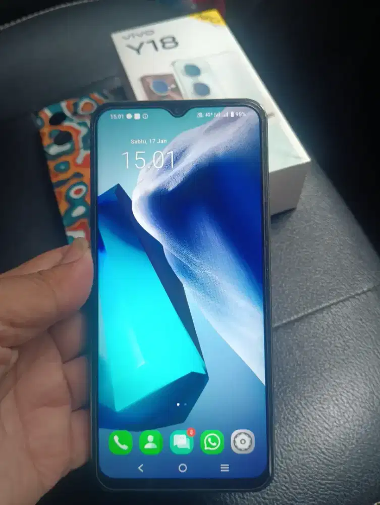 vivo y18 4+4/128 fullset tt/bt