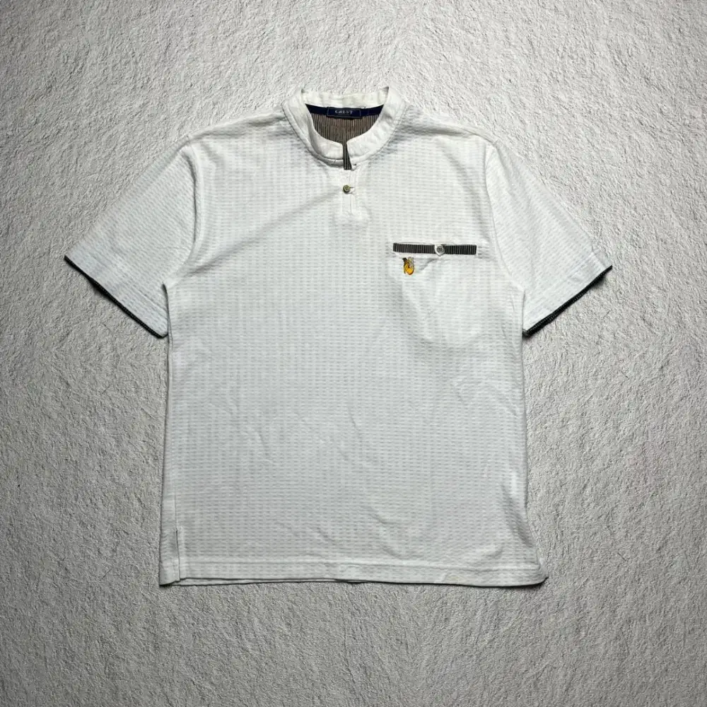 SHIRT CREST KEMEJA LENGAN PENDEK COLLAR WHITE ORIGINAL