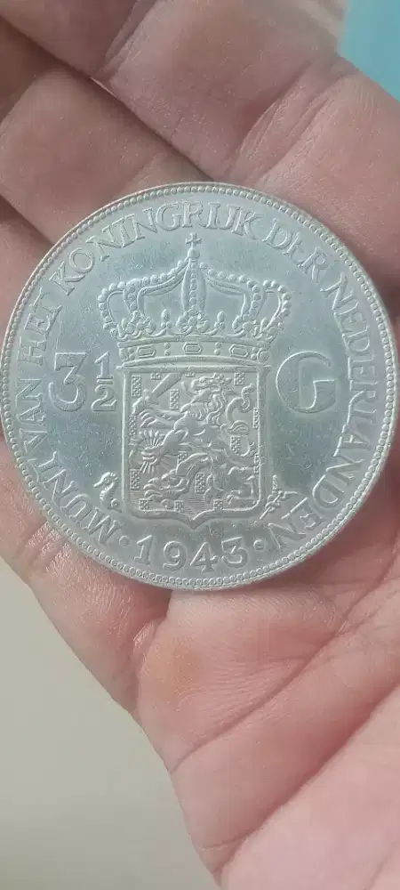 Koin kuno 3 1/2 gulden jaman belanda