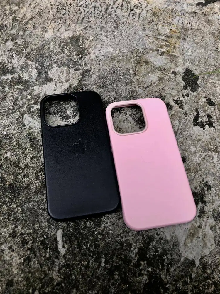 Leather Case Apple Logo Magsafe iPhone 15 Pro