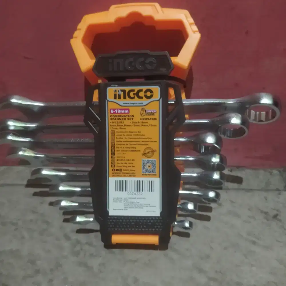 INGCO kunci ring pas 6-19mm, baru segel cek sepuasnya