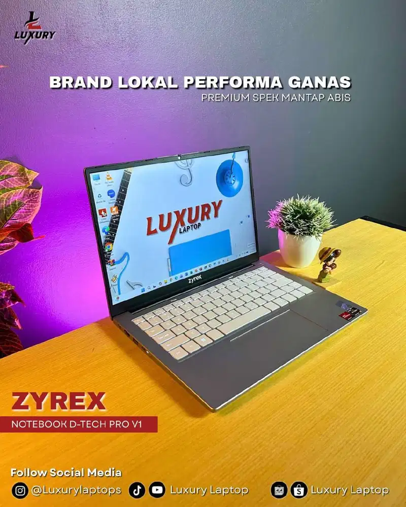 LAPTOP ZYREX NOTEBOOK D-TECH PRO V1 RYZEN 5 JUAL MURAH RAM SSD BU