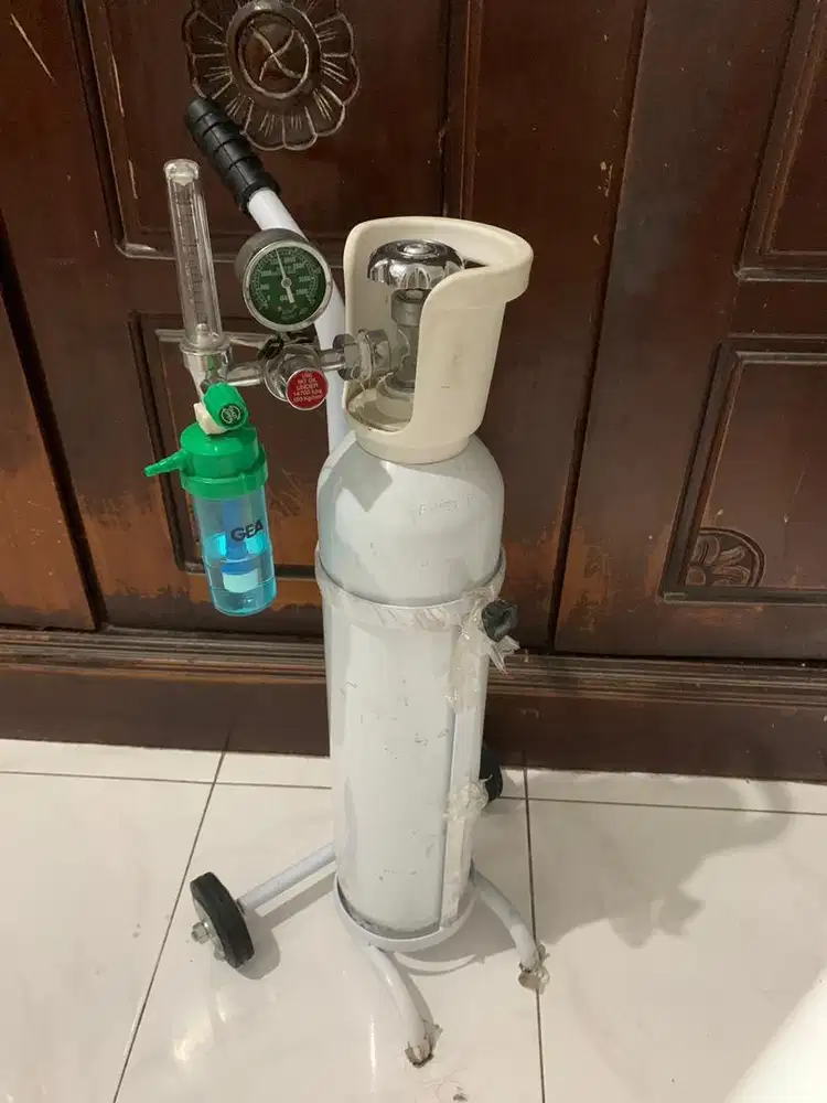 Tabung Oksigen 1m3 + Regulator GEA dan Troly