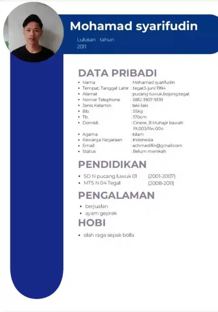Info lowongan pekerjaan