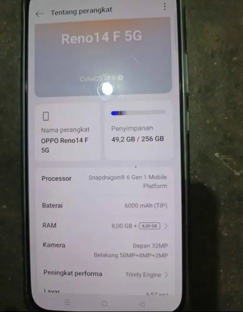 Oppo Reno 14 F 5 G. Ram 8 /256