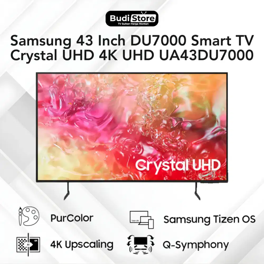 Samsung 43 Inch DU7000 Smart TV 4K Crystal UHD UA43DU7000KXXD