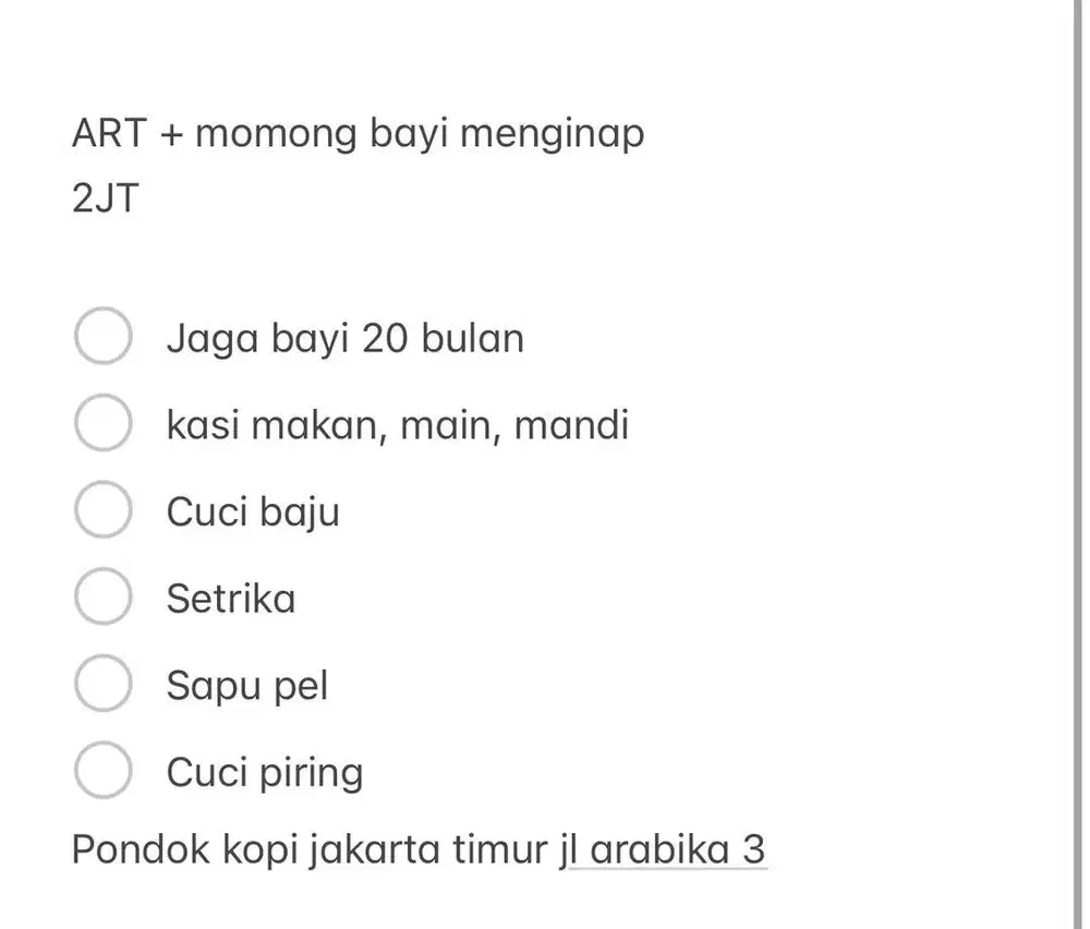 BABY SITTER MENGINAP