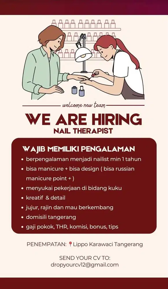 Lowongan untuk nailis