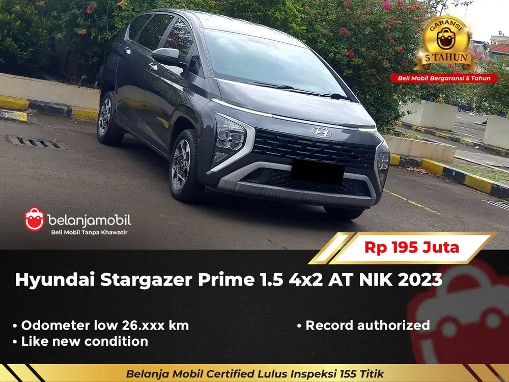 [ GARANSI 5TH ] Hyundai Stargazer Prime 1.5 4x2 AT 2023/2024