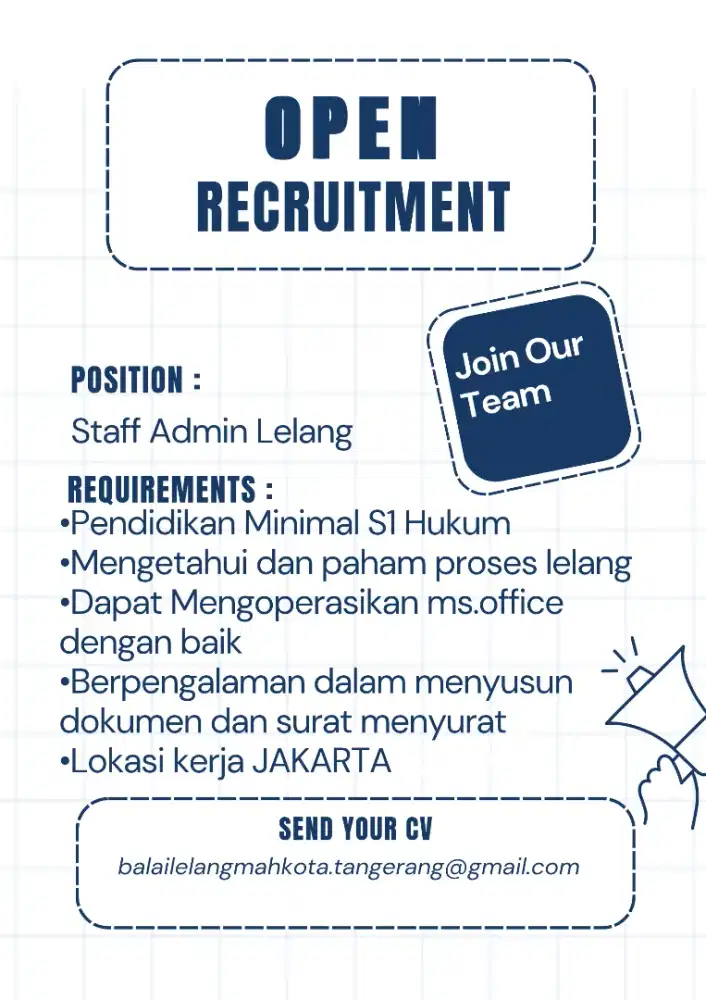 staff admin lelang