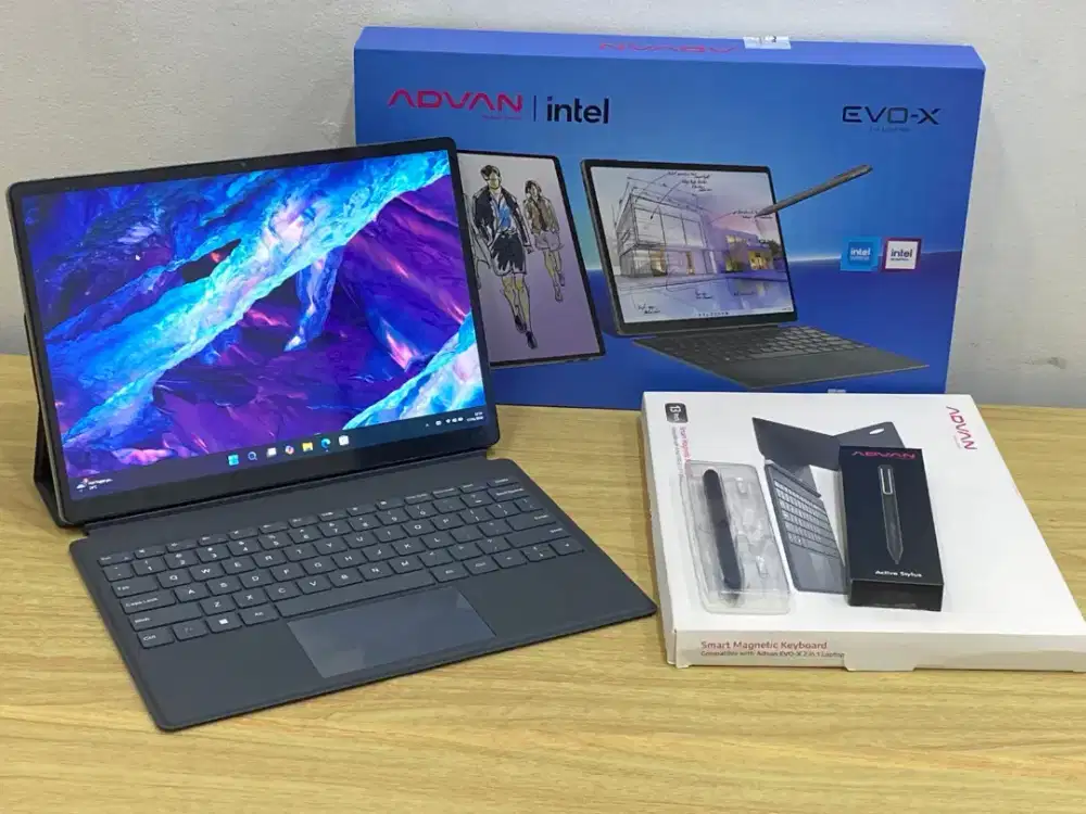 ADVAN EVO-X 13 2 in 1 LIKE NEW!! Prosesor Intel N150