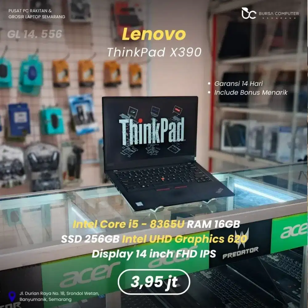 LENOVO Thinkpad X390 | Core i5 8365U 16GB 256GB