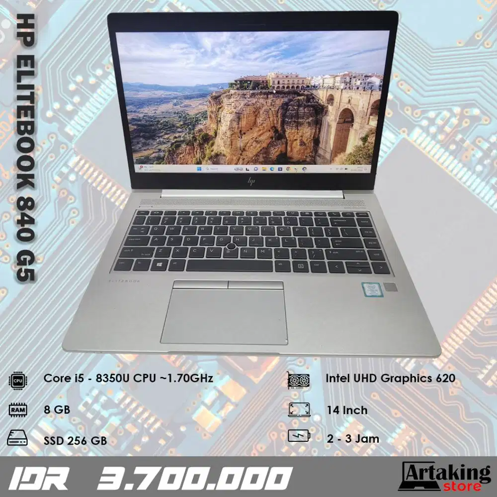 Hp EliteBook 840 G5 - Core i5 - Gen 8 th - SSD 256 GB