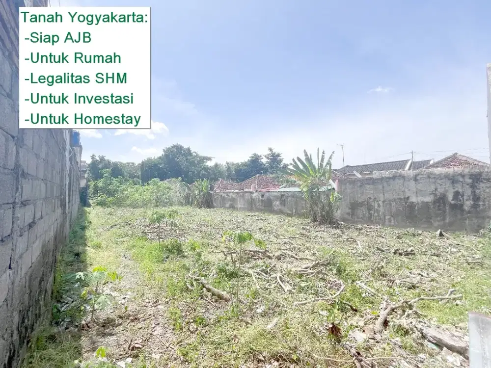 3 Menit Ringroad Utara Tanah Siap Akad Notaris di Lempongsari