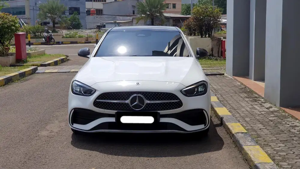 Km12rb mercedes benz mercy c300 amg line 2022 putih pajak panjang