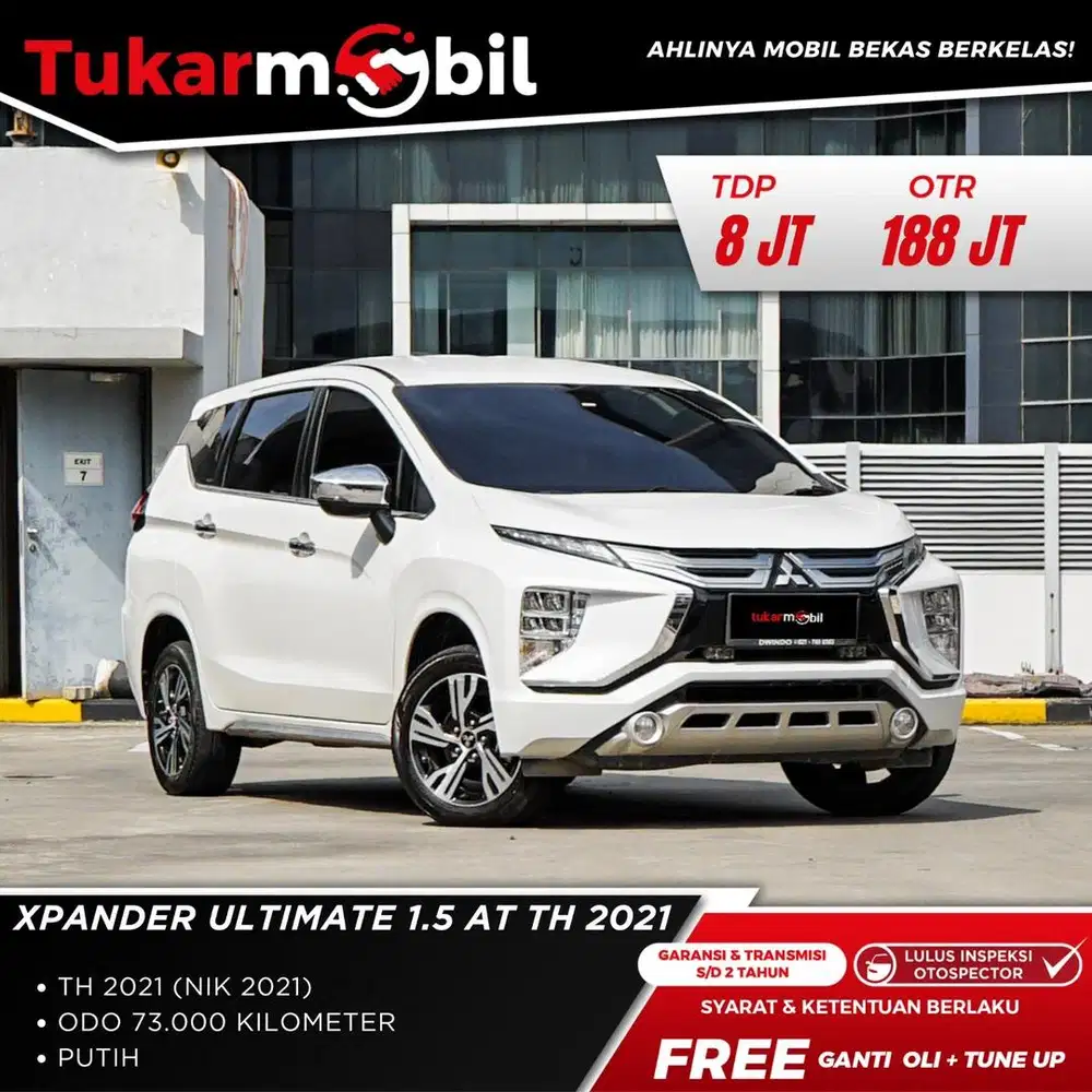 [BERGARANSI] MITSUBISHI XPANDER ULTIMATE 1.5 MATIC TAHUN 2021 PUTIH