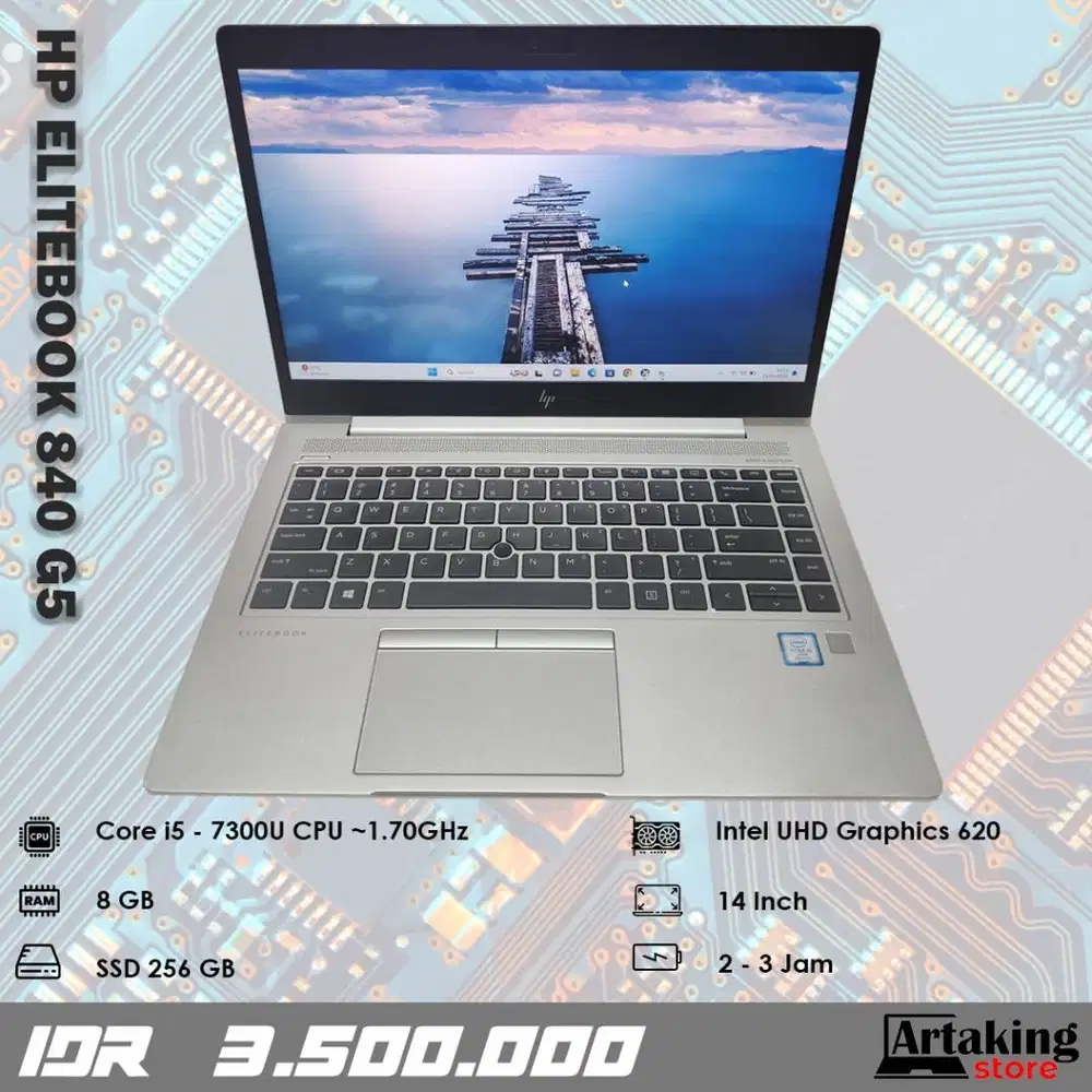 Hp EliteBook 840 G5 - Core i5 - Gen 7 th - SSD 256 GB