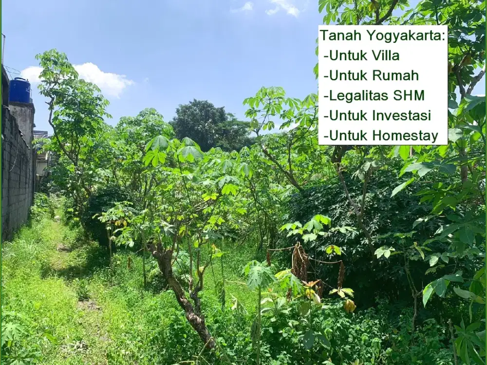 Tanah 7 Menit Kampus UGM di Lempongsari
