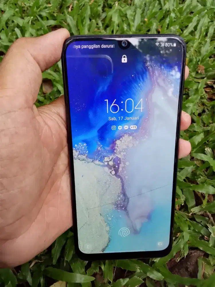 Samsung A50 4/64 lcd ORI sidik jari on