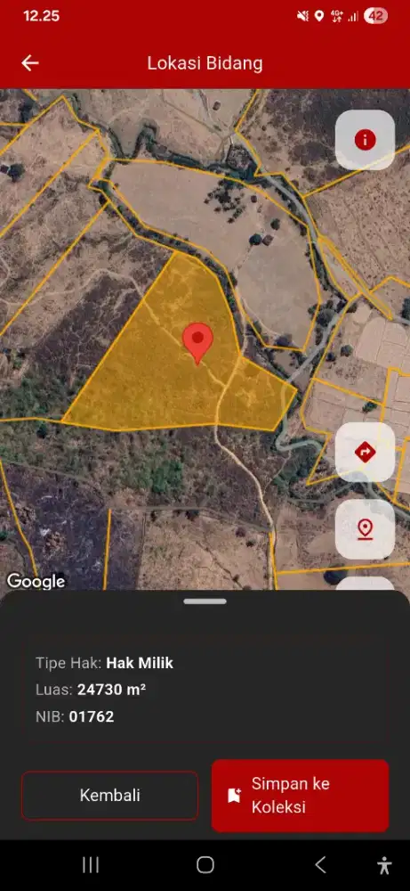 Dijual Tanah Produktif ukuran 2.4 Ha