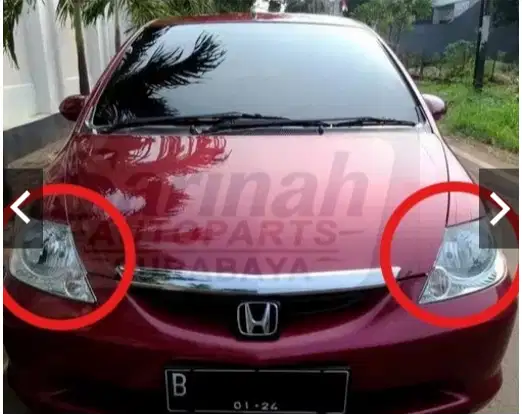 mika kaca cover lampu depan head lamp city gd8 2004