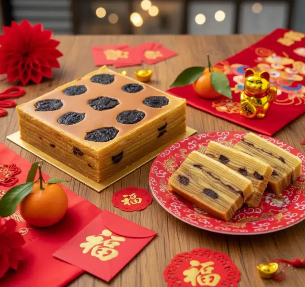 Aneka Lapis Legit untuk Imlek ;  polos, Plum dan campur sari