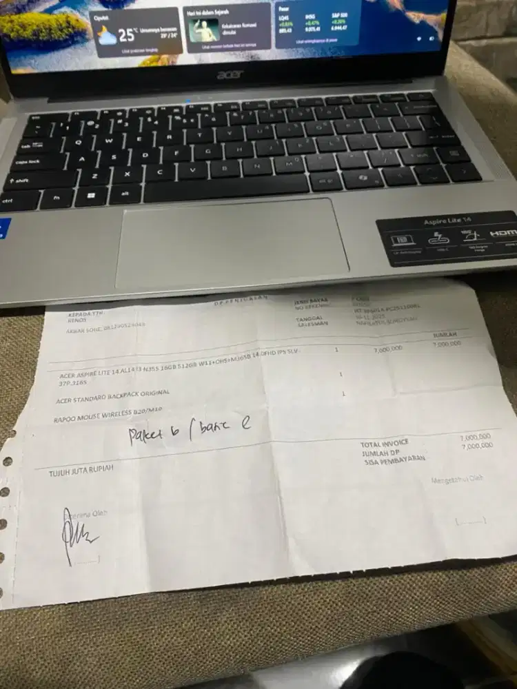 Device name	LAPTOP ACCER ASPIRE LITE 14