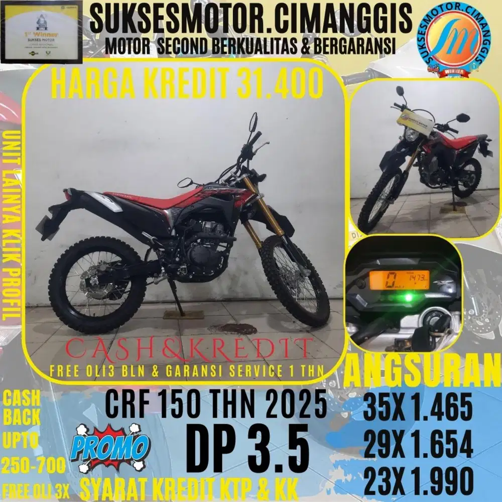 DP 3.5 TERMURAH CASHBACK UPTO 700RBU FREE OLI3X