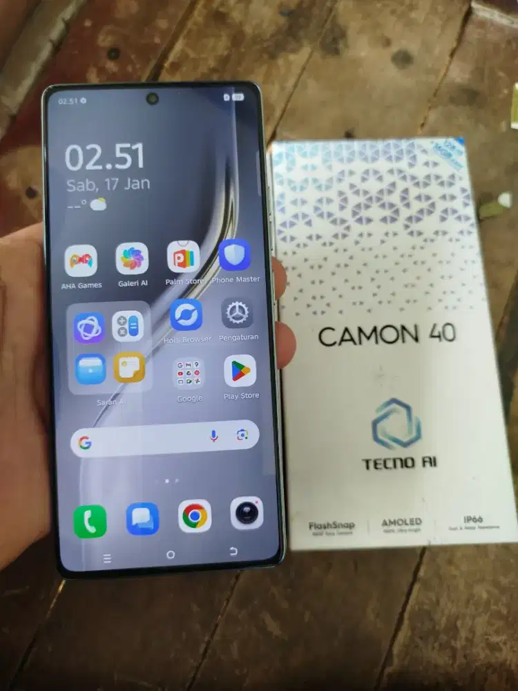 TECNO CAMON 40 8/128GB lengkap ori