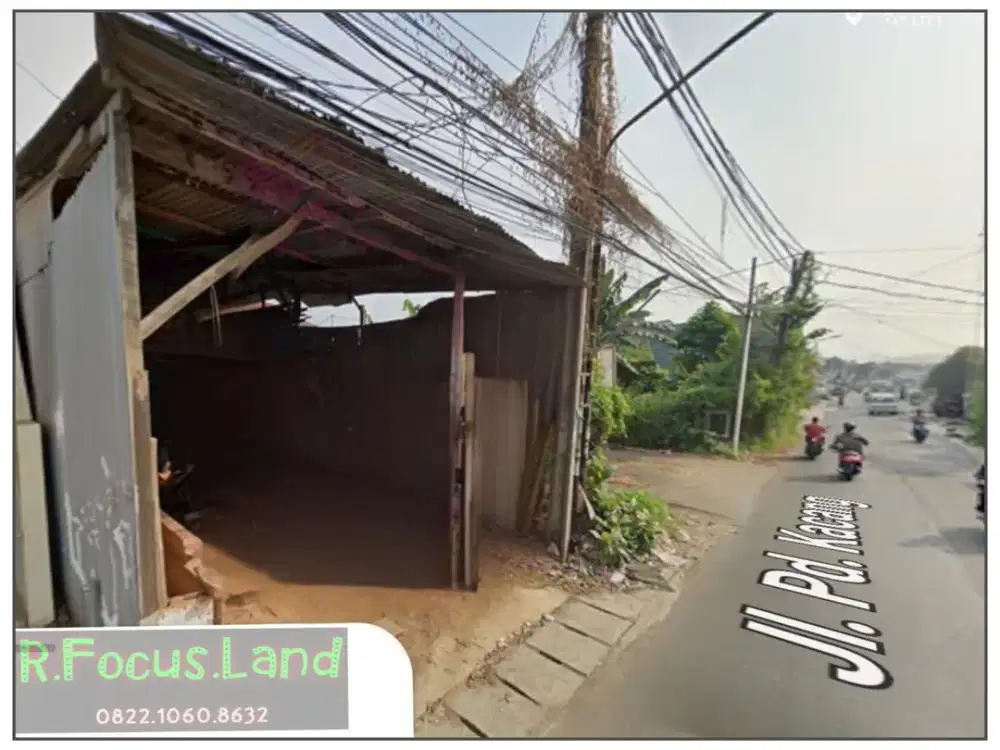 Tanah STRATEGIS Jalan Raya Akses Kontainer Luas 65 di PONDOK KACANG pondok aren