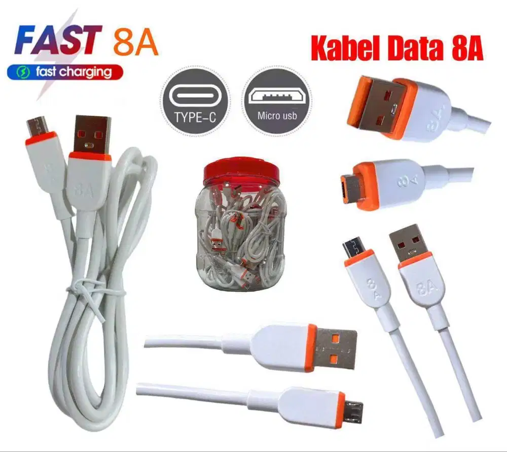 KABEL ANDROID MICRO USB FAST CHARGING 8A PROMO MURAH