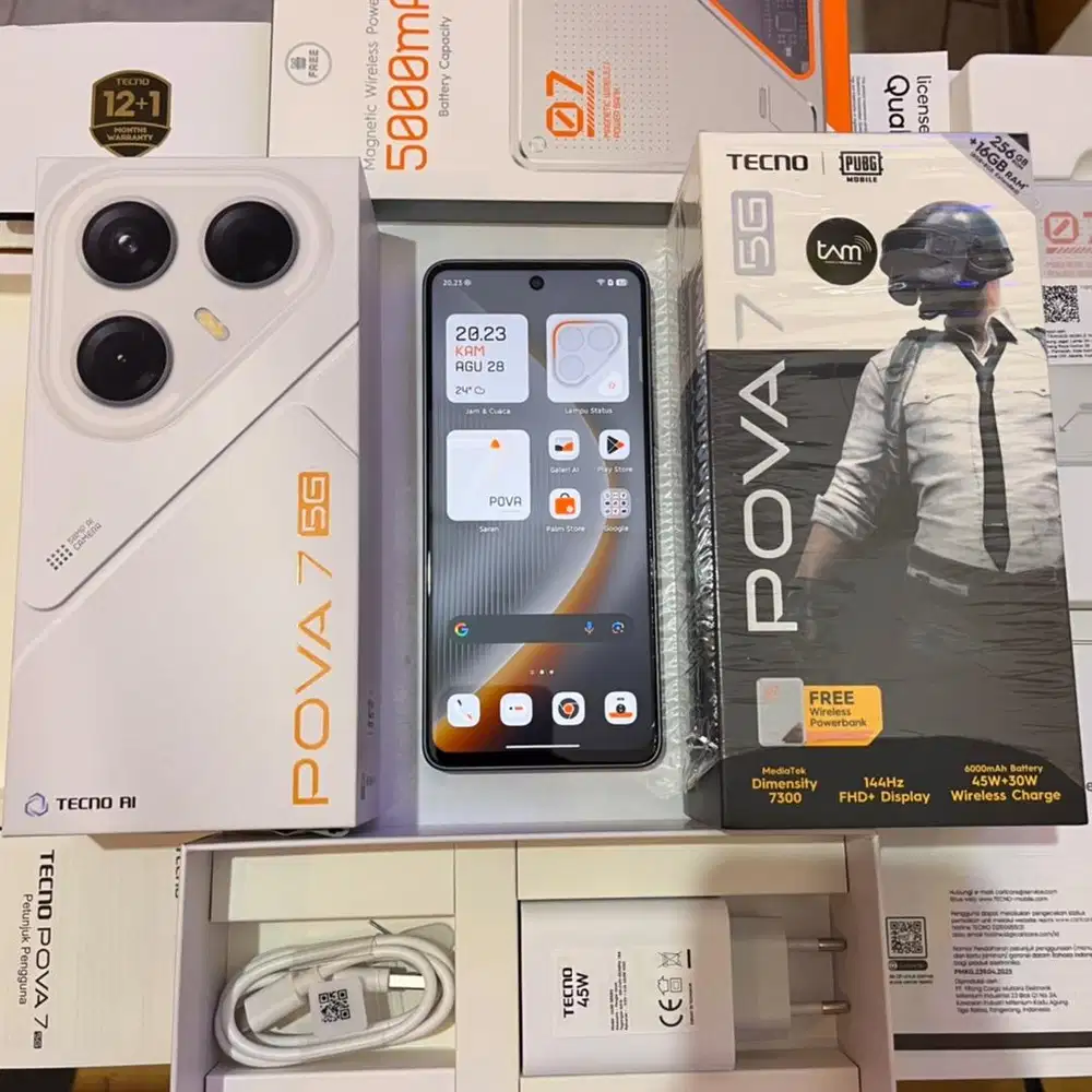 Tecno Pova 7 5G 8/256 Garansi Resmi Indonesia 22 Agustus 2026