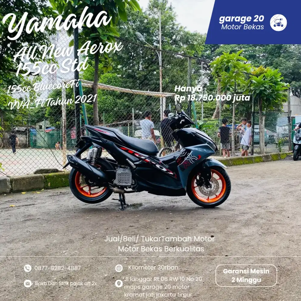 Yamaha Aerox New 155cc VVA_Fi Bluecore Tahun 2021 Pajak Off