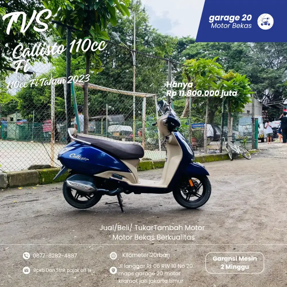 TVS calissto 110cc Fi Tahun 2023 Pajak Off