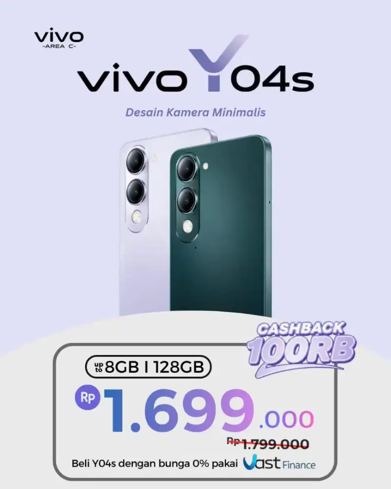 Vivo y04s ram 8/128gb turun harga !!