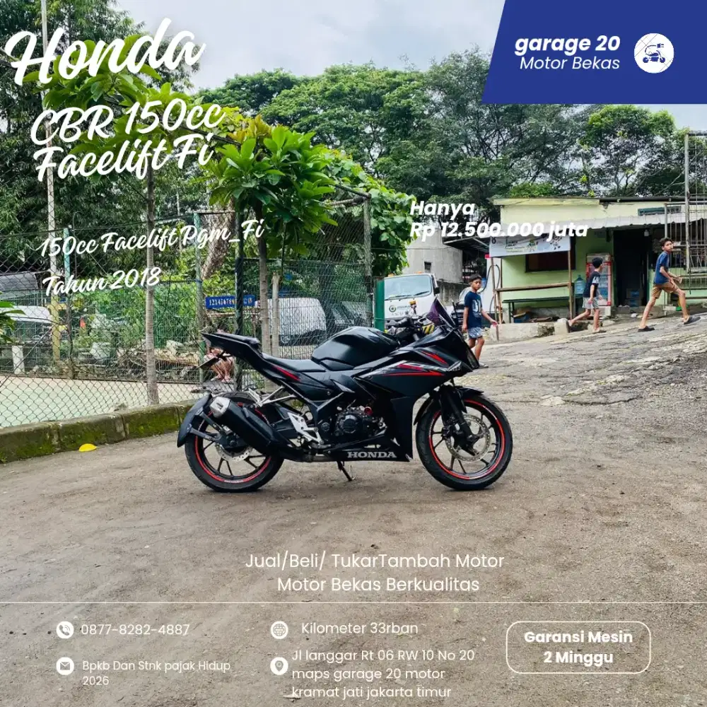 Honda Cbr 150cc Facelift Pgm_Fi Tahun 2018 Pajak Hidup