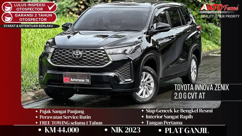 Toyota Innova Zenix 2.0 G CVT AT NIK 2023 Akhir Tgn 1 Dr Br