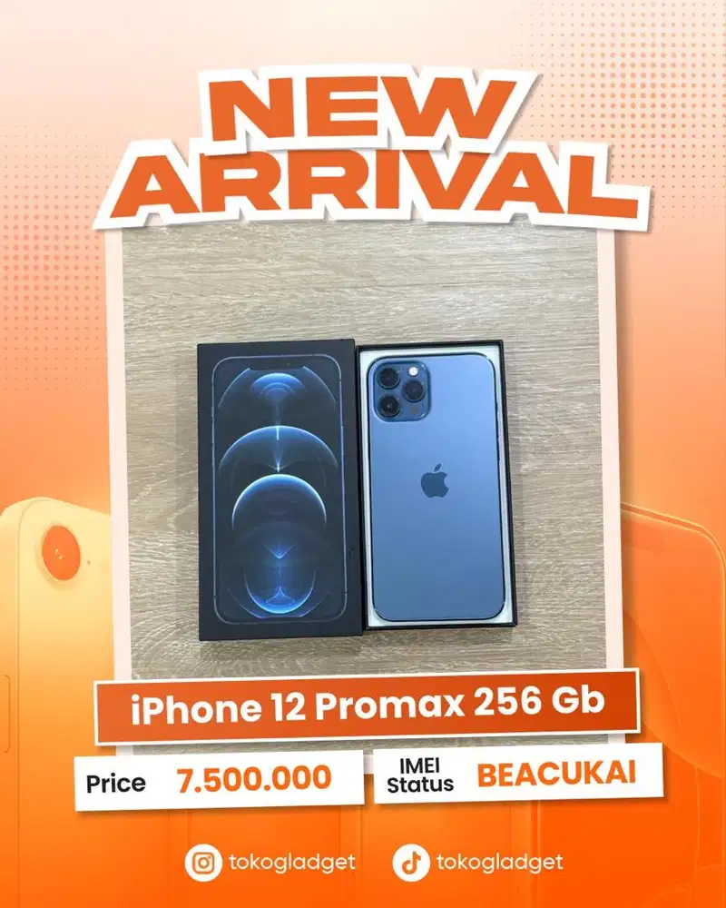 iPhone 12 Promax 256 Gb ex BEACUKAI RESMI