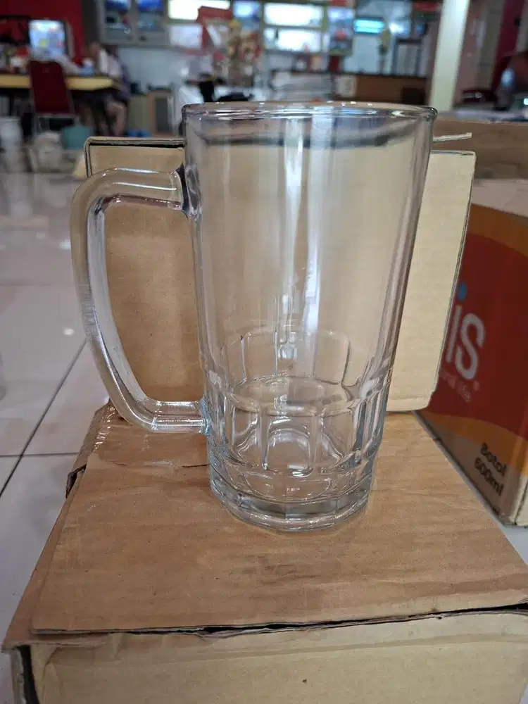 Gelas Minum Beling Besar Tinggi, diameter 9cm, tinggi 16cm